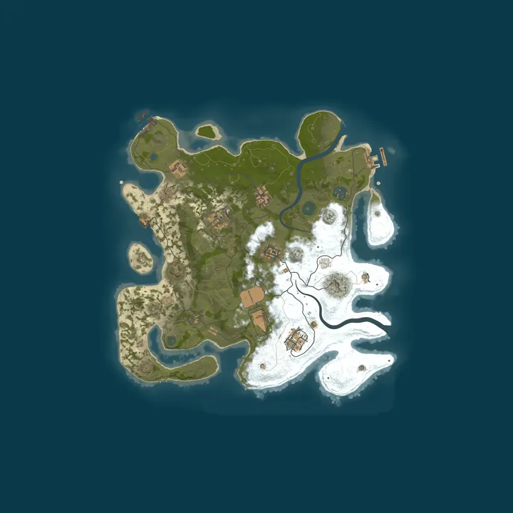 Map of [AU] Rust Deluxe 3x | Solo/Duo | Weekly Map Wipe - Wiped 2 days