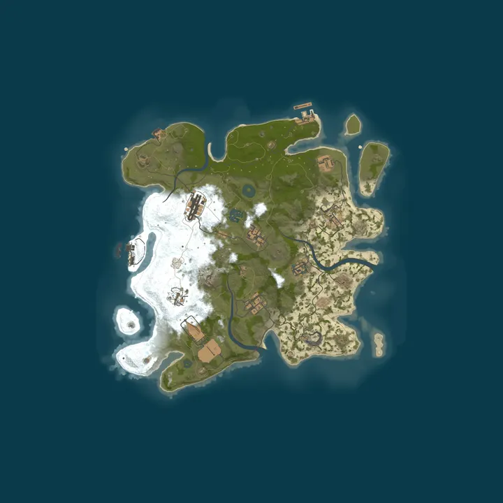 Map of RustedWorld AU 100x|PVP|No BPs|MyMini|Hourly Events|Skins