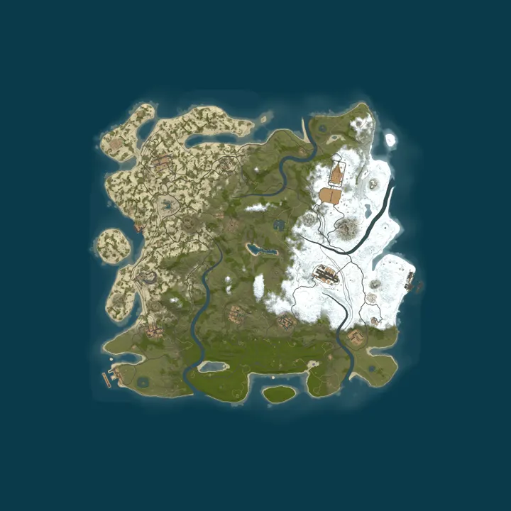 Map of A Shockbyte Rust Server