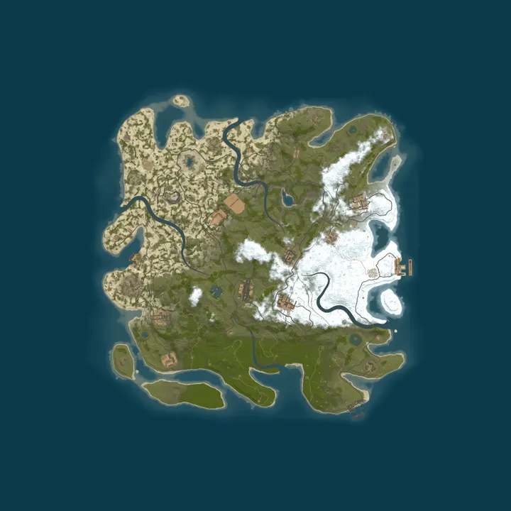 Map of RustGamingNation 500x PvE [Events|Purge|Zombies|SkillTree]
