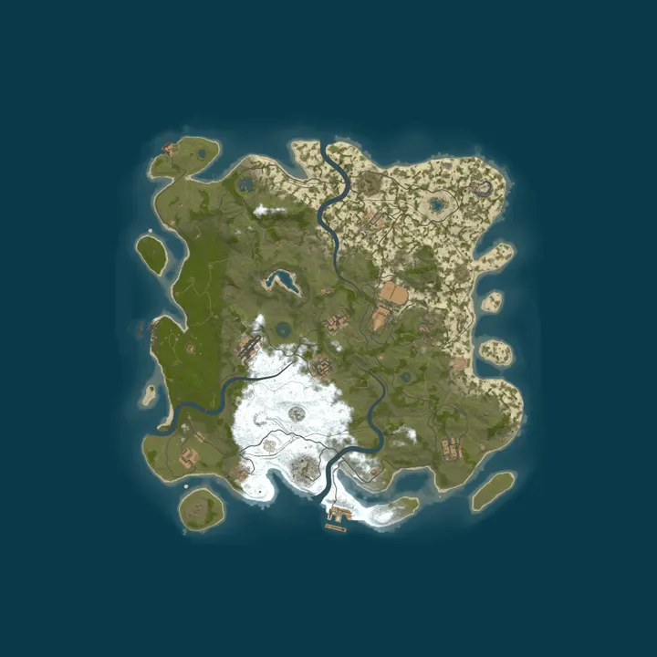 Map of RustGamingNation 75x PvE [Events|Purge|Zombies|SkillTree]