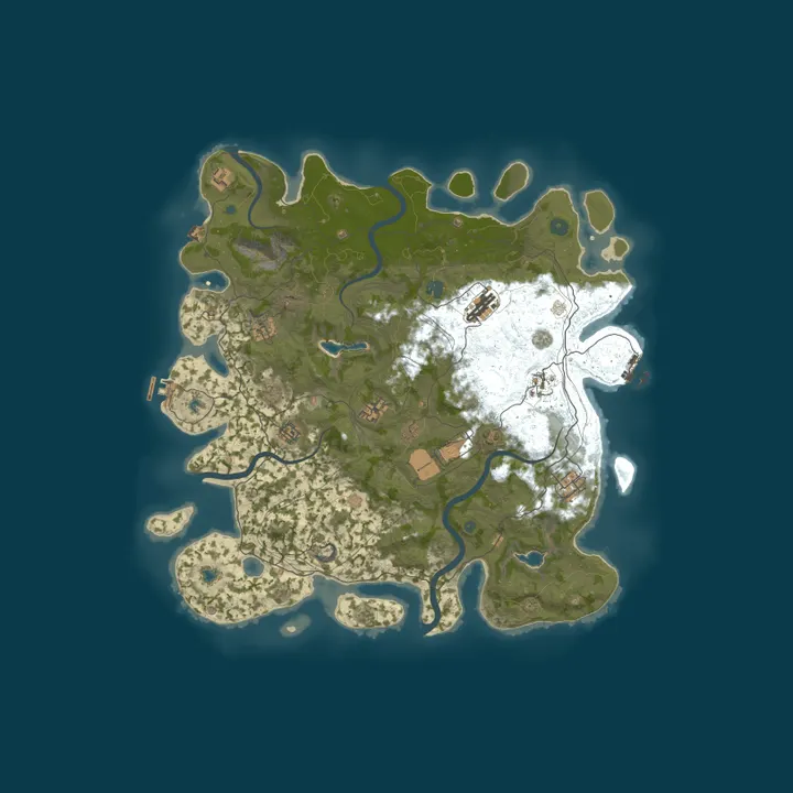 Map of Fritzproject Rust - PvE Vanilla 1.75x