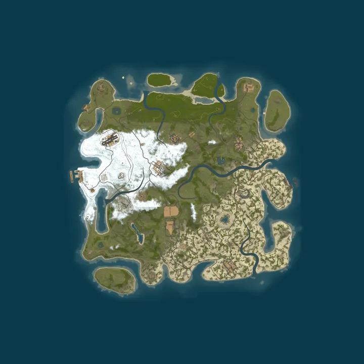Map of Rust Ireland - 5x - Max4 | Scrap+ | 50% Upkeep | Weekly