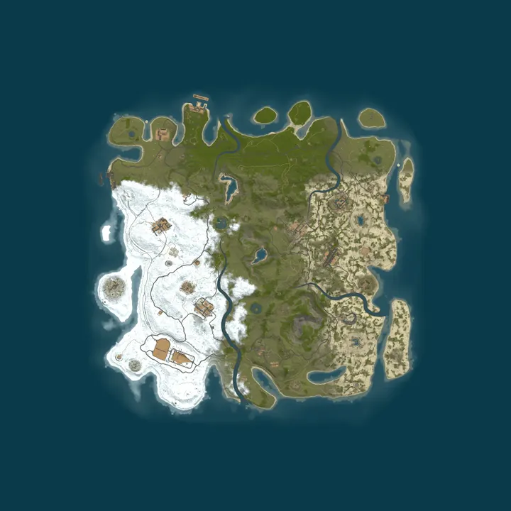 Map of [AU] Rust Captain Server - Weekly Sun Solo/Duo/Trio only.