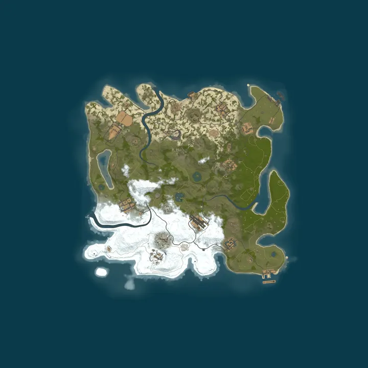 Map of A Shockbyte Rust Server