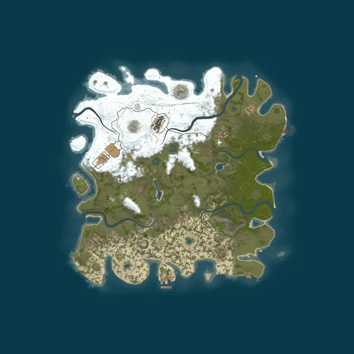 Map of Rust 61 Weekly - PVE/PVP, Kits, Custom Plugins