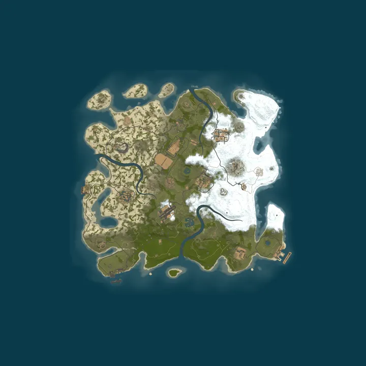 Map of Rust4u EU - 5x, NO p2w, MAX 5 Team, Smaller Map, Active Admins