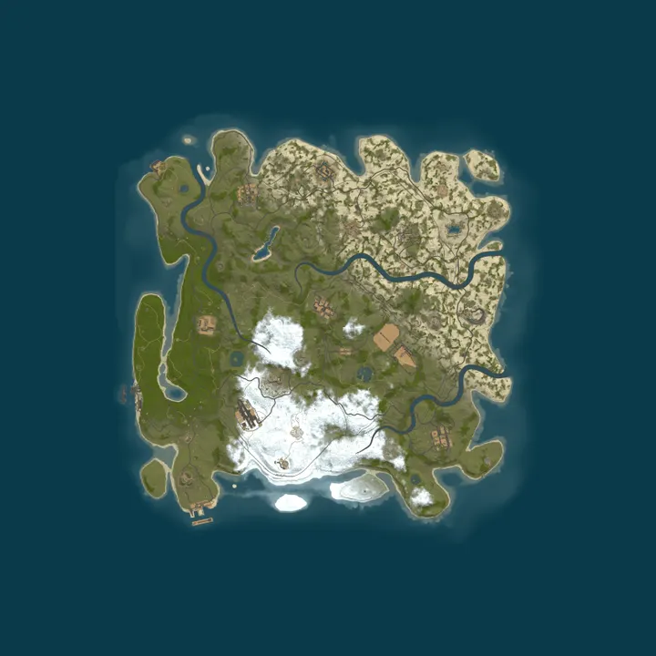 Map of A Shockbyte Rust Server