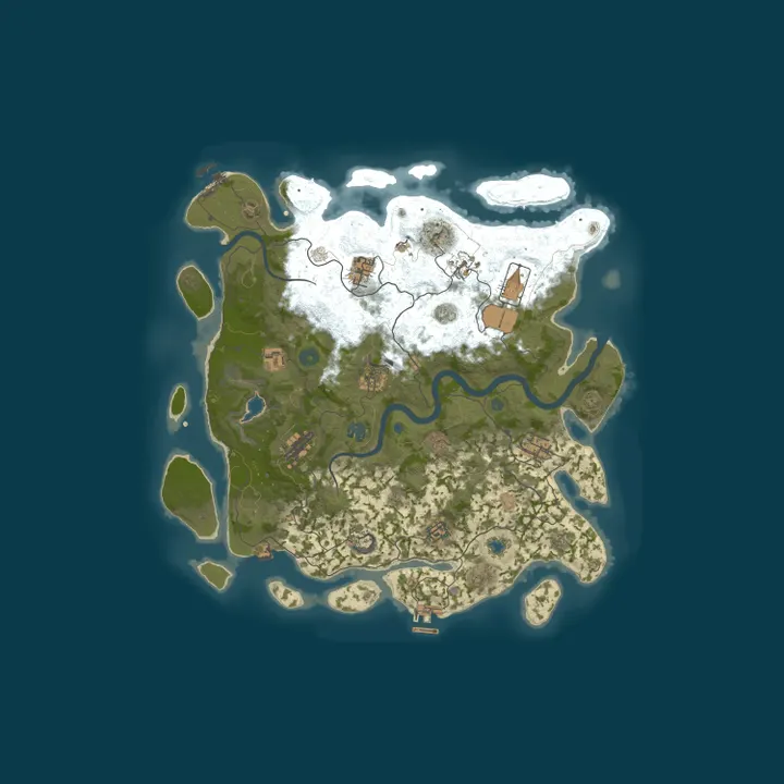 Map of A Shockbyte Rust Server