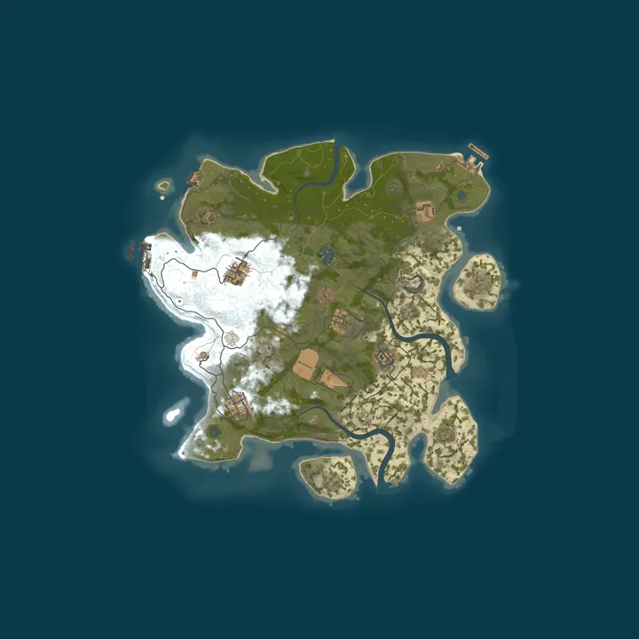 Map of Near-Vanilla Rust PvE 3x | Raidable Bases | Weekly