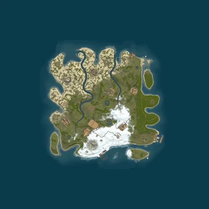 Map of A Shockbyte Rust Server