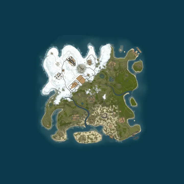 Map of A Shockbyte Rust Server