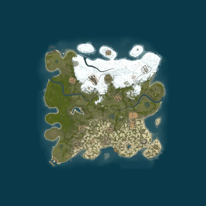Map of ELEVATE RUST|3X SOLO/DUO/TRIO|RAIDABLE BASES|BEGINNER FRIENDLY