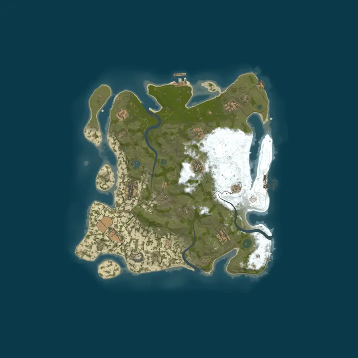 Map of A Shockbyte x Discord Production Rust Server