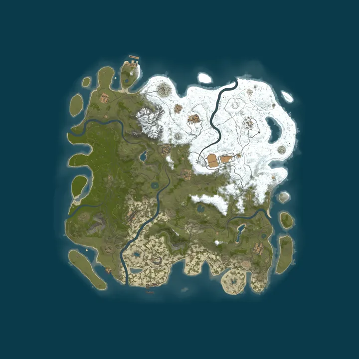Map of A Shockbyte Rust Server