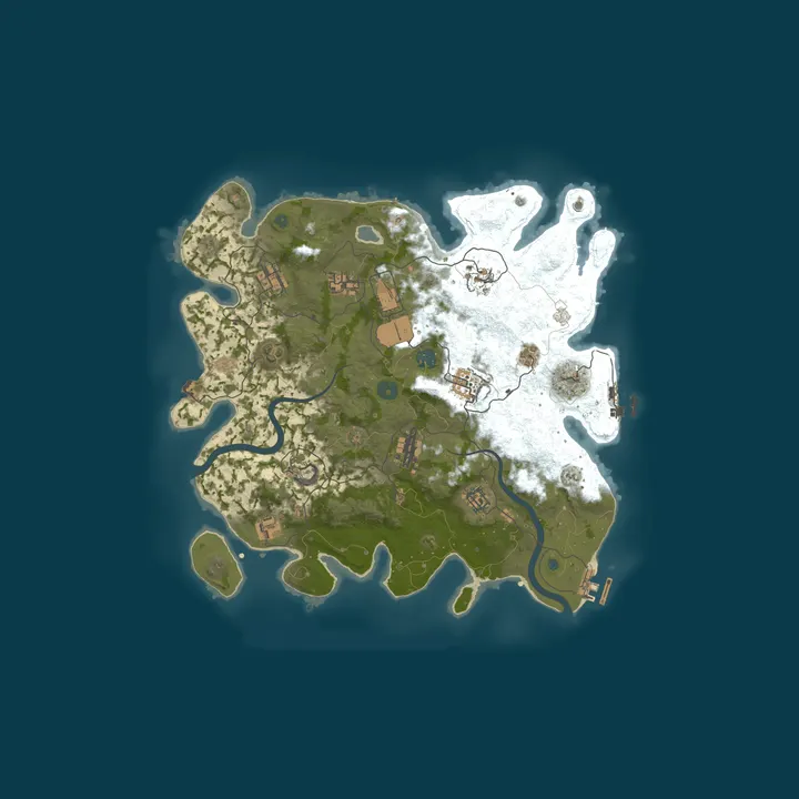 Map of RustedAK 2x Fridays │Solo/Duo/Trio│Loot+│