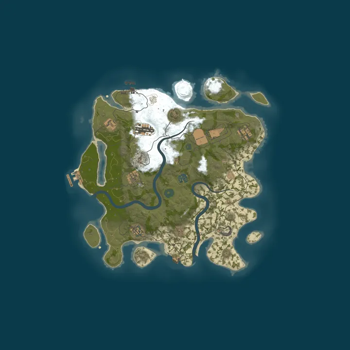 Map of Rust Vanilla Test Server