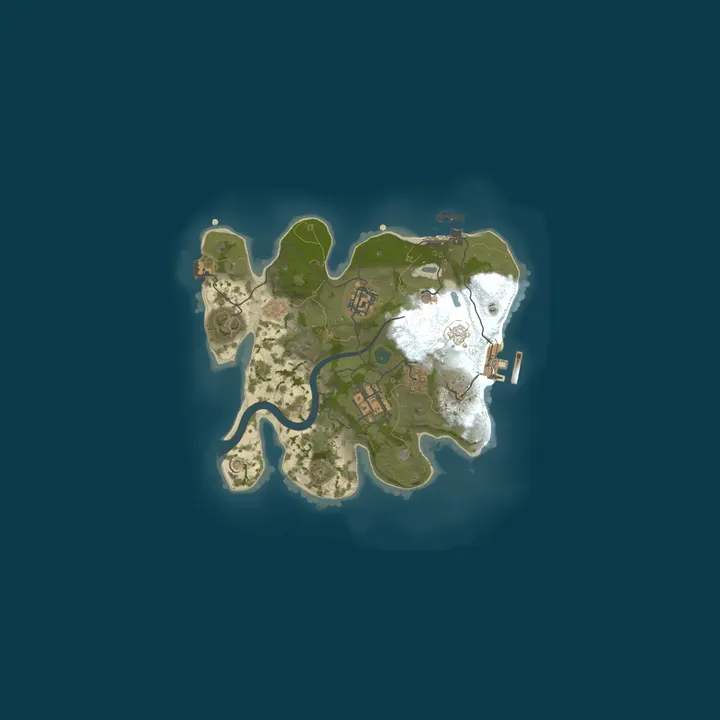 Map of Carters World Rust server | Powered by AMP