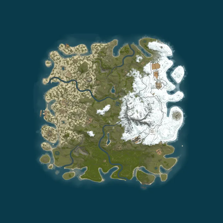 Map of ASHFALL  | 2X  | PvP Survival  | Monthly