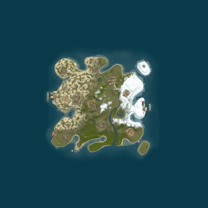 Map of RUST solo/duo FPS BOOST