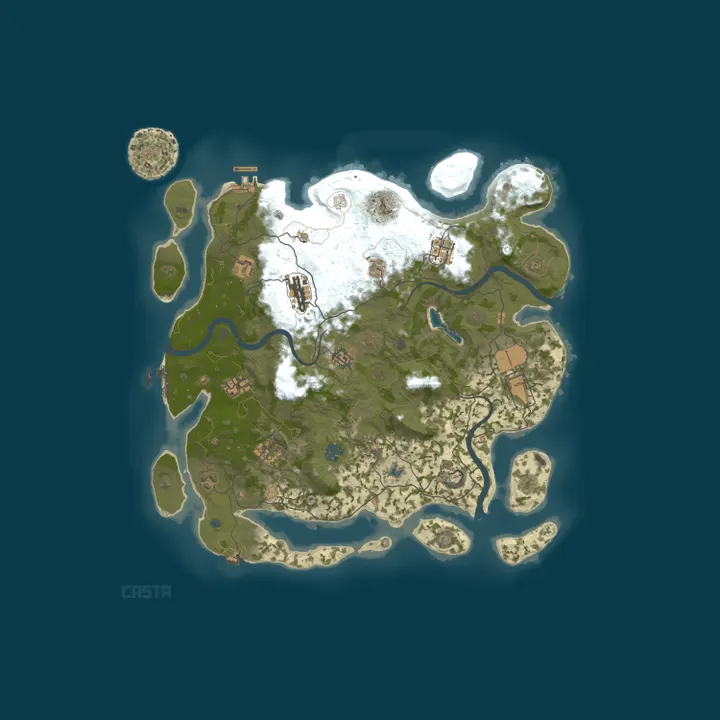 Map of Rust Casta SOLO [X5/X10|TP|Remove|RPG]