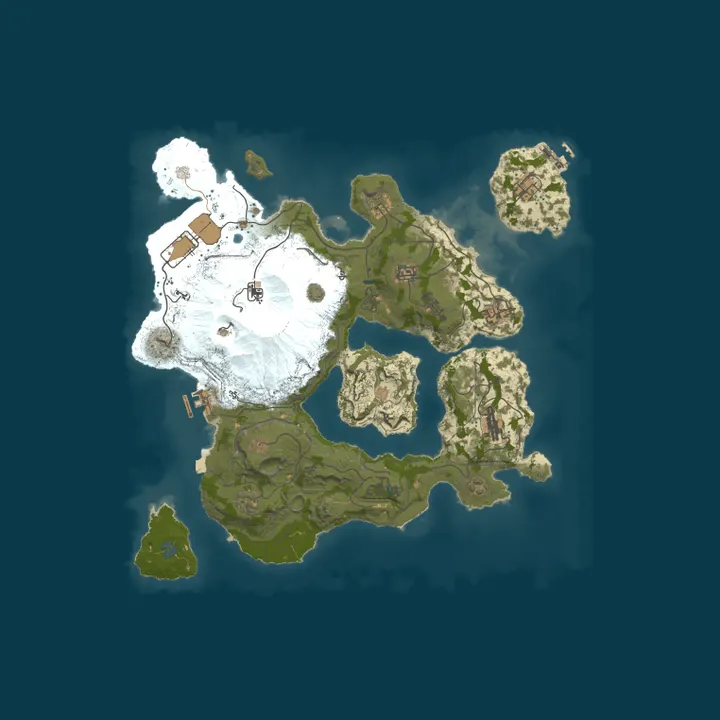 Map of EvilIsland-PVE-Custom-[Скилы|X1-X10|Рейд дома|Кв