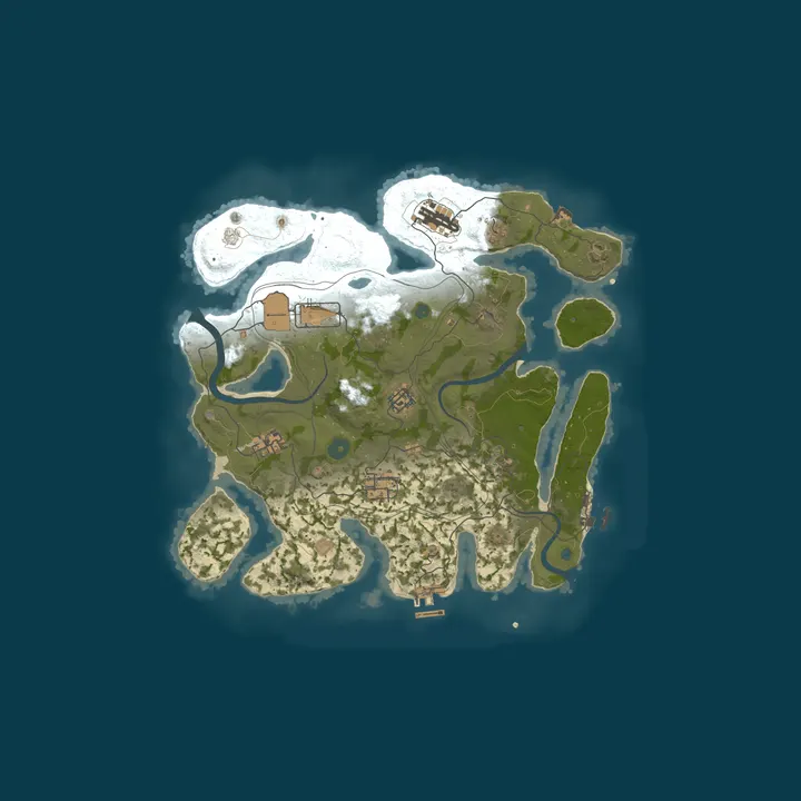 Map of Hustle Rust - [2X, NOLIMIT]