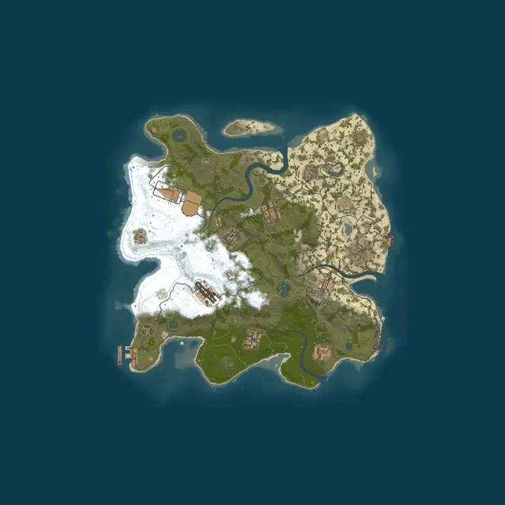 Map of PARADISE RUST #1 [ X1000 | BATTLEFILD | NOLIMIT | KITS | PVP ]