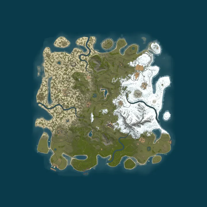 Map of RATLAND EU #1. Modded 2x gather 3x loot / monthly wipe / solo/d