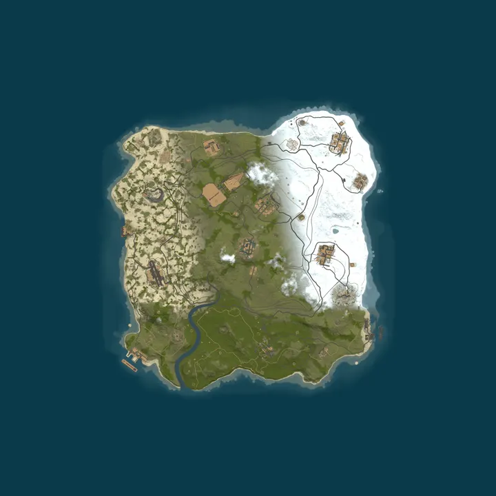 Map of WARBANDITS.GG EU 5X No BPs |Loot++|PvP|MyMini|Shop|X5 JUST WIPE