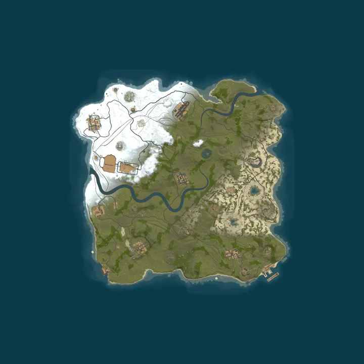 Map of GRUB.ARMY EU 2X SOLO/DUO/TRIO | Raidable Bases | Shared BPs | J