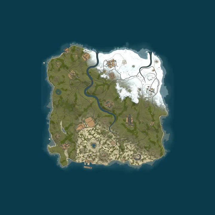Map of GRUB.ARMY EU 3X SOLO/DUO | Raidable Bases | Shared BPs | JUST W