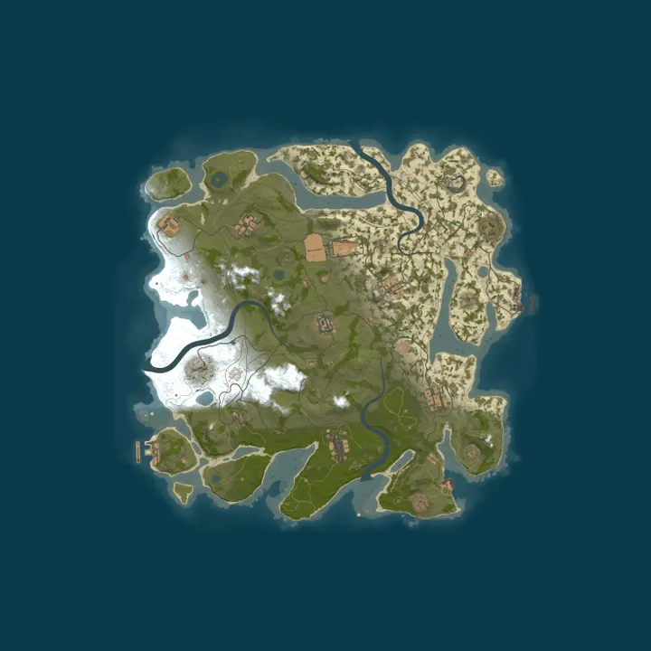 Map of [US] TetherRust.com 5X | Shared BPs [Loot++|Shop|MyMini] MAX 8