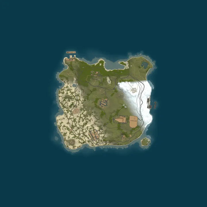 Map of RUSTICITY BATTLEFIELD 1000X｜LOADOUTS｜TP｜KITS｜PVP