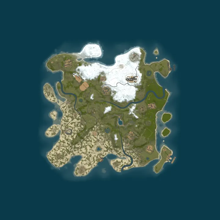 Map of Khaoz Island | 4x Modded | Just Wiped | US