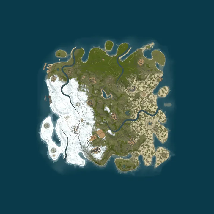 Map of PVE AQRUX RUST | X5 | SKILLS | QUEST | RAIDBASE | 01.10