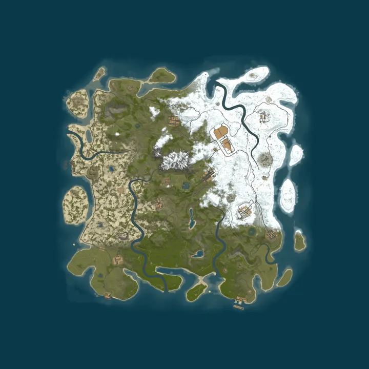 Map of Yzaru.land PVE | 5x/15x | Raid Bases | Vendors | PVP-Events