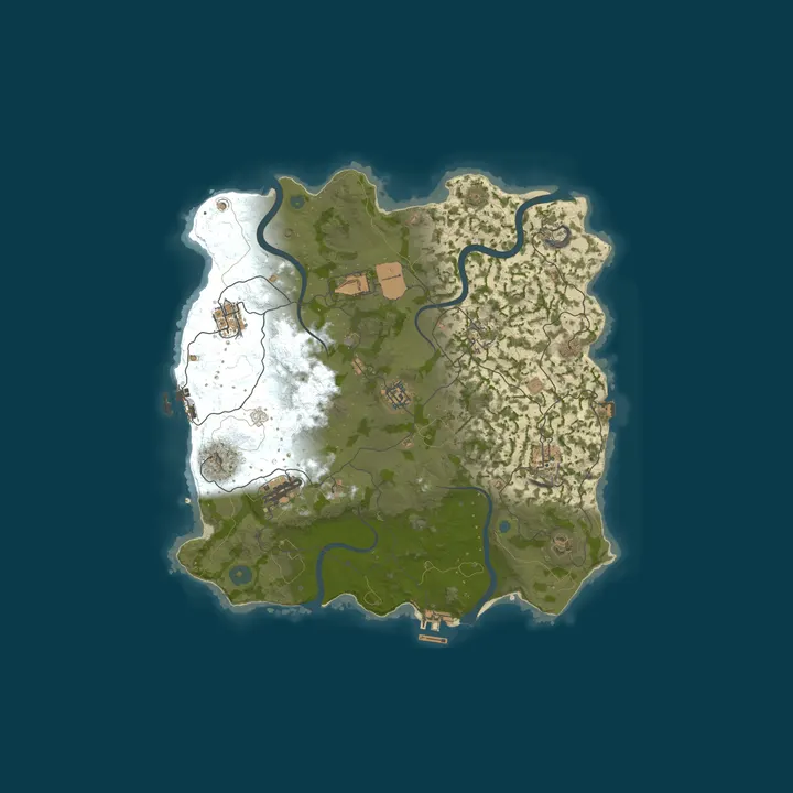 Map of STRAVOS 100x - |PvP| Loot +|Shop|Kits|Airfield Event|