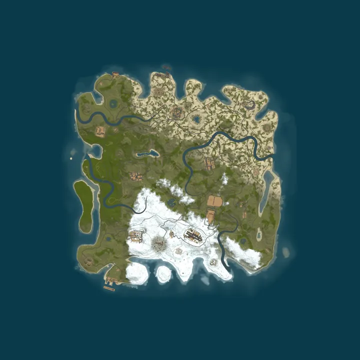 Map of RustGamingNation 100x PvE [Events|Purge|Zombies|SkillTree]
