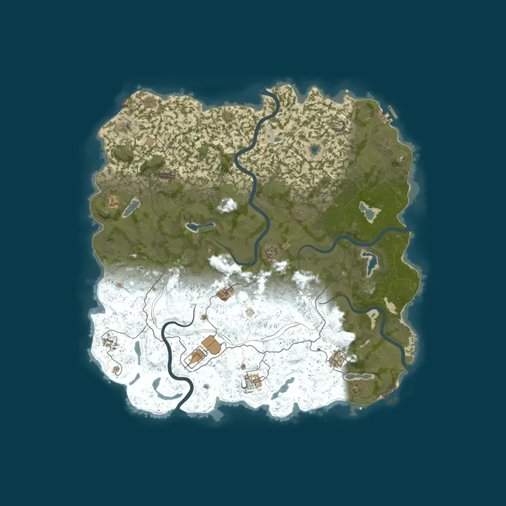 Map of A Shockbyte x Discord Production Rust Server