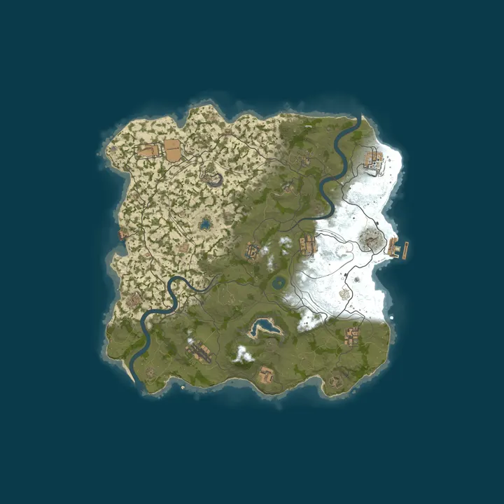 Map of WEREWOLF GAMING.CO 5x Solo/Duo|Loot x5|TP|Homes|Kits|JUST WIPED