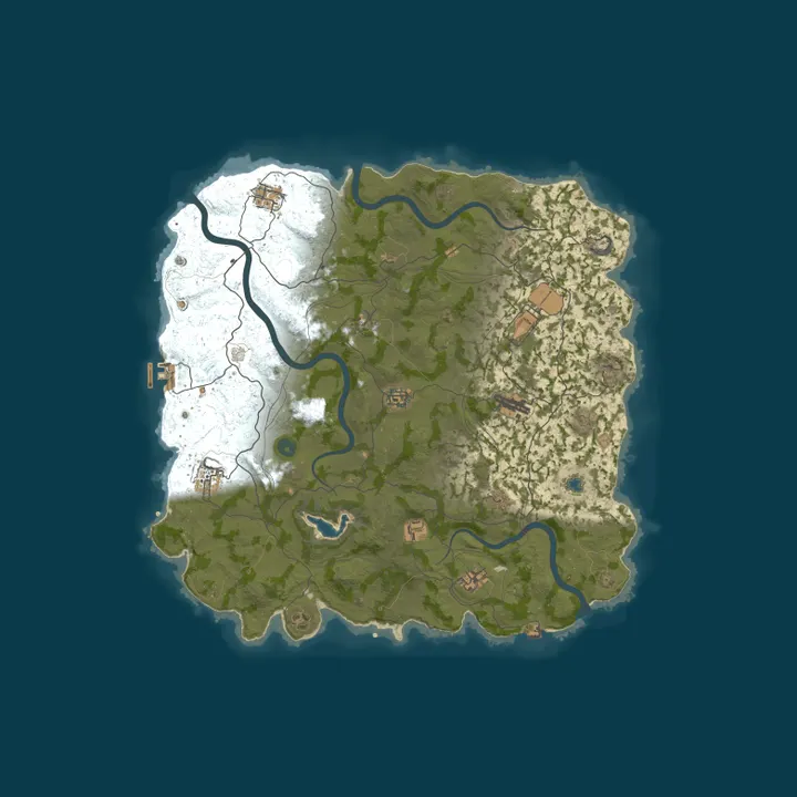 Map of WEREWOLF GAMING.CO 3x Solo/Duo LARGE|Loot x3|Share BPs| WIPED