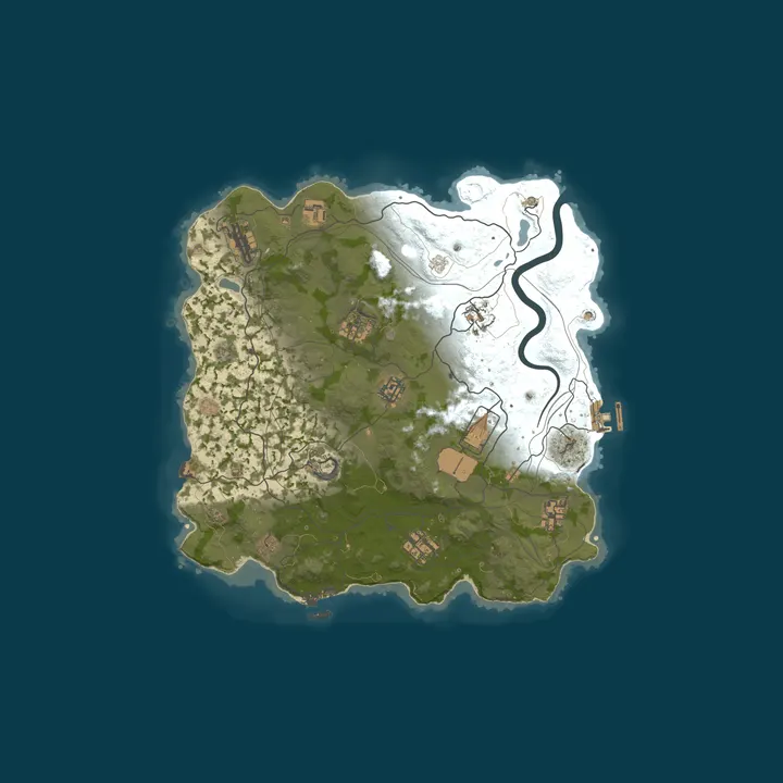 Map of WARBANDITS.GG 10X No BPs Loot++|PvP|MyMini|Shop|Noob Friendly|X