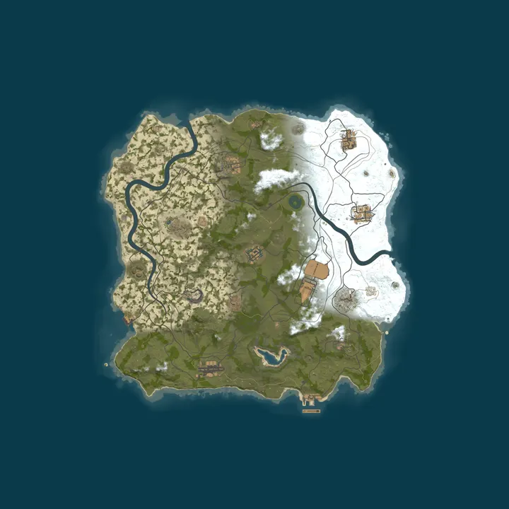 Map of WEREWOLF GAMING.CO US 5x Solo/Duo/Trio|Loot x5|TP|Homes|Kits|