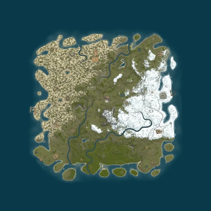 Map of [RU/EU] Краснодар RUST | Vanilla Classic [Duo | FWipe 