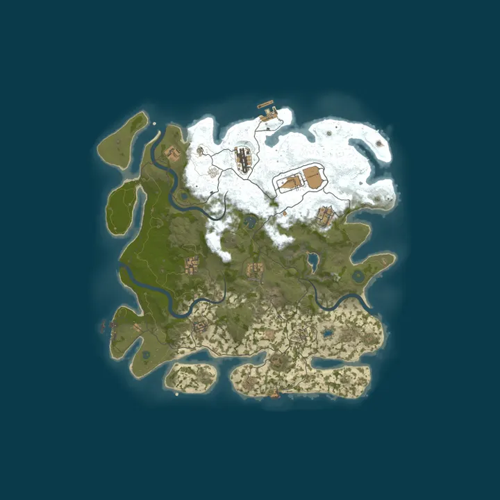 Map of LEGEND RUST - 2X SOLO/DUO/TRIO | ВАЙП 17.10