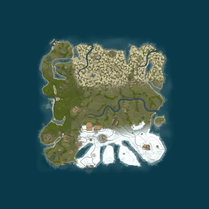 Map of GENESIS 5X RUST |All BPs|Shop|Events|MyMini|RaidableBases