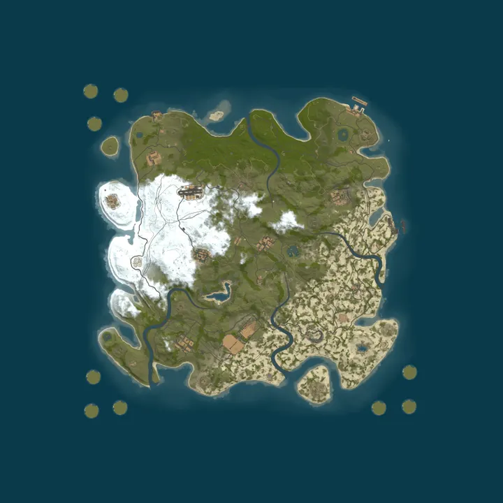 Map of [US] Wild Mushroom WMG 2x PvE | No Tech Tree | Zombies | Raid B