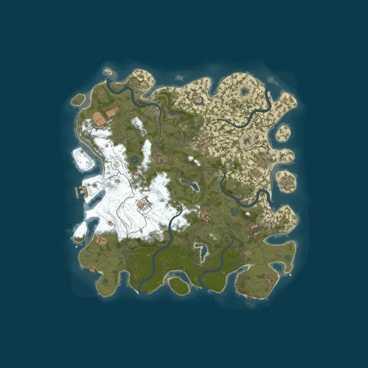 Map of RustGamingNation 1000x PvE [Events|Purge|Zombies|SkillTree]