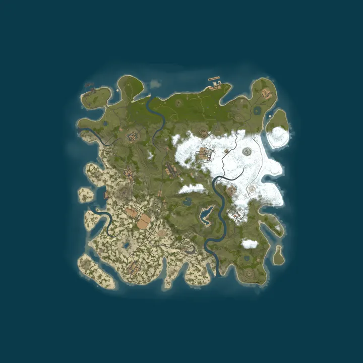 Map of RustGamingNation 100000x PvE [Events|Purge|Zombies|SkillTree]